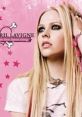 Avril Lavigne poses with a confident expression, showcasing her punk style against a vibrant pink background.