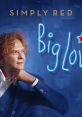 Simply Red’s Big Love album cover featuring the lead singer with a contemplative expression and vibrant blue background.