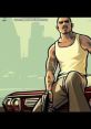 Stylized hip hop character holding a gun, leaning on a classic car, exuding urban attitude and swagger.