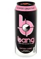 BANG! Cotton Candy energy drink can, featuring potent brain and body fuel with 0 calories and natural flavors.