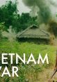 Vietnam War scene depicting explosive action near a thatched hut surrounded by dense greenery and foliage.