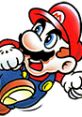 Mario in action, jumping joyfully in Super Mario Land, showcasing his iconic red hat and blue overalls.