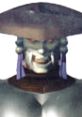 Yoshimitsu from Tekken 2, showcasing his iconic mask, purple hair, and distinctive samurai-inspired attire.