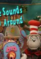 Dr. Seuss character exploring creativity with sounds in a vibrant, playful environment for engaging audio clips.