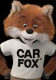 Friendly cartoon fox mascot wearing a "CAR FOX" shirt, promoting trust in vehicle history and car buying advice.