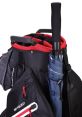 Golf bag featuring a dry pocket and umbrella holder, designed for convenience on the course. Ideal for Golf FX enthusiasts.