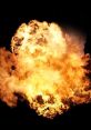 Explosive fireball visual effect with vibrant flames and smoke against a dark background, perfect for fire-explosions FX.