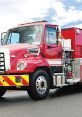 Bright red fire truck on the road, showcasing essential firefighting equipment and marked for the Fire Department FX.