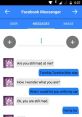 Funny Messenger app conversation with playful lyrics, showcasing a lighthearted prank between friends.