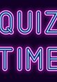 Neon sign featuring the words "Quiz Time," perfect for JN's Quiz events or trivia night promotions.