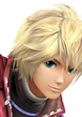 Shulk from Super Smash Bros. Wii U, featuring his signature blonde hair and intense gaze, ready for battle.