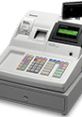 Modern cash register with a keypad, LCD display, and cash drawer, enhancing transaction efficiency in retail environments.