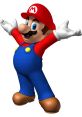 Cheerful Mario character in red hat and blue overalls, welcoming fans with open arms, embodying classic gaming nostalgia.