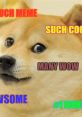 Doge meme featuring captions like "Such Meme," "Many Wow," and "Awesome," celebrating humorous internet culture.