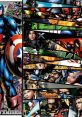 Dynamic collage of iconic superheroes and characters from MvC3, showcasing colorful action-packed artwork and vibrant designs.