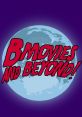 Bold logo for "B Movies and Beyond!" featuring vibrant red text against a moody blue moon backdrop. Perfect for film enthusiasts.