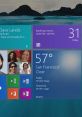 Windows 8.1 start screen displaying weather, calendar events, and app tiles for productivity and daily activities.