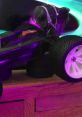 JNHM custom remote-controlled car with vibrant LED lights showcasing performance on a wooden surface.