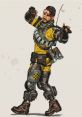 Mirage from Apex Legends, showcasing his unique outfit and playful pose, ready for action in the battle royale world.