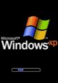 Windows XP logo with loading progress bar, showcasing the classic operating system's startup interface.