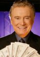 Smiling host showcasing money, symbolizing success and the millionaire lifestyle. Ultimate game show moment.