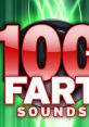 100 Fart Sounds collection with vibrant green background and bold text, perfect for humor and fun sound effects.