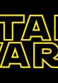 Bold "Star Wars" logo design in iconic yellow lettering on a black background, symbolizing the epic sci-fi franchise.