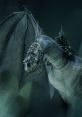 Nazgul on a monstrous winged beast, embodying dark power and fear, led by the formidable Witch King of Angmar.