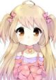 Cute character with long blonde hair and pink bows, inspired by Loli Voice by DarkNightPrincess, showcasing an adorable style.