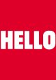 Bold "HELLO" text on a vibrant red background, conveying a warm greeting and energetic invitation. Perfect for friendly communication.