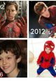 Ultimate Meme 2023 showcasing Spider-Man evolution: Tobey Maguire, Andrew Garfield, and a young fan in costume.