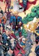 Marvel superheroes assemble, featuring iconic characters like Thor, Hulk, and Captain Marvel in a dynamic comic scene.