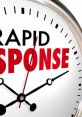 Clock face highlighting "Rapid Response" emphasizes the importance of timely action and quick responses in any situation.