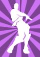 Cool silhouette dance pose with a vibrant purple starburst background, perfect for Battle Royale Dances.