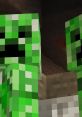 Two pixelated green Creepers from Minecraft in a cave, showcasing their signature explosive features and menacing expressions.