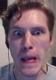 Jerma985 showing an exaggerated expression, capturing a humorous moment during a live stream or video recording.