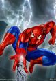 Spiderman swings into action, showcasing agility and strength against a stormy skyline, embodying heroism and adventure.