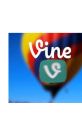 Colorful hot air balloon background with the Vine logo and official Vine symbol, representing viral video culture.