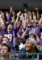 Vibrant NFL fans enthusiastically cheering in the stands, wearing jerseys and celebrating their team.