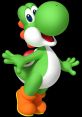 Cheerful green Yoshi character with a big smile, iconic orange shoes, and vibrant colors, perfect for gaming fans.