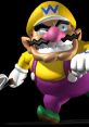 Wario in a determined pose, showcasing his signature yellow cap and mischievous expression, ready for a challenge.