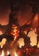 Epic fantasy dragon towering in volcanic landscape, glowing with lava and fire, showcasing incredible power and menace.