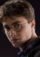 Close-up of a young wizard with glasses, showcasing determined expression and iconic Harry Potter style.