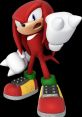 Knuckles the Echidna striking a dynamic pose, showcasing his iconic red appearance and powerful fists.