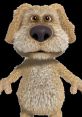 Talking Ben, the animated dog with fluffy fur and big eyes, showcases his playful personality and charm in this fun depiction.