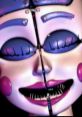 Ucn Voicelines character with a mechanical smile and vibrant makeup, showcasing a unique robotic design.