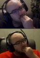 Engaged viewer in headset, contemplating while snacking; captures the essence of WingsOfRedemption Smaller Board content.