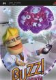 Colorful game cover featuring a quirky scientist with a brain and PSP device, promoting fun and challenging trivia gameplay.