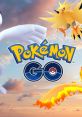 Pokémon Go logo featuring iconic Pokémon including Mewtwo, Zapdos, and Moltres against a colorful sky backdrop.