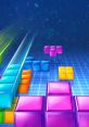 Colorful Tetris blocks in various shapes and sizes, stacked on a glowing grid background, showcasing vibrant gameplay.